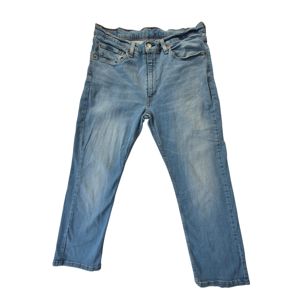 Levis 514 Mens Straight Fit Jeans Blue Medium Wash 36x30 Stretch 00514-1286